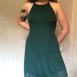 Urban Outfitters Green Cotton T-back Dress